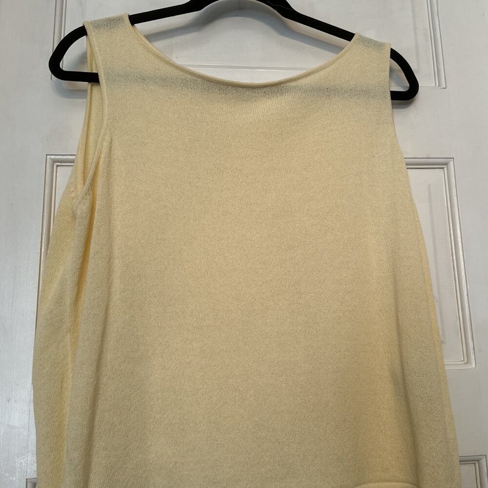 NWT Eileen Fisher Lemon Knit Shell with tags Large